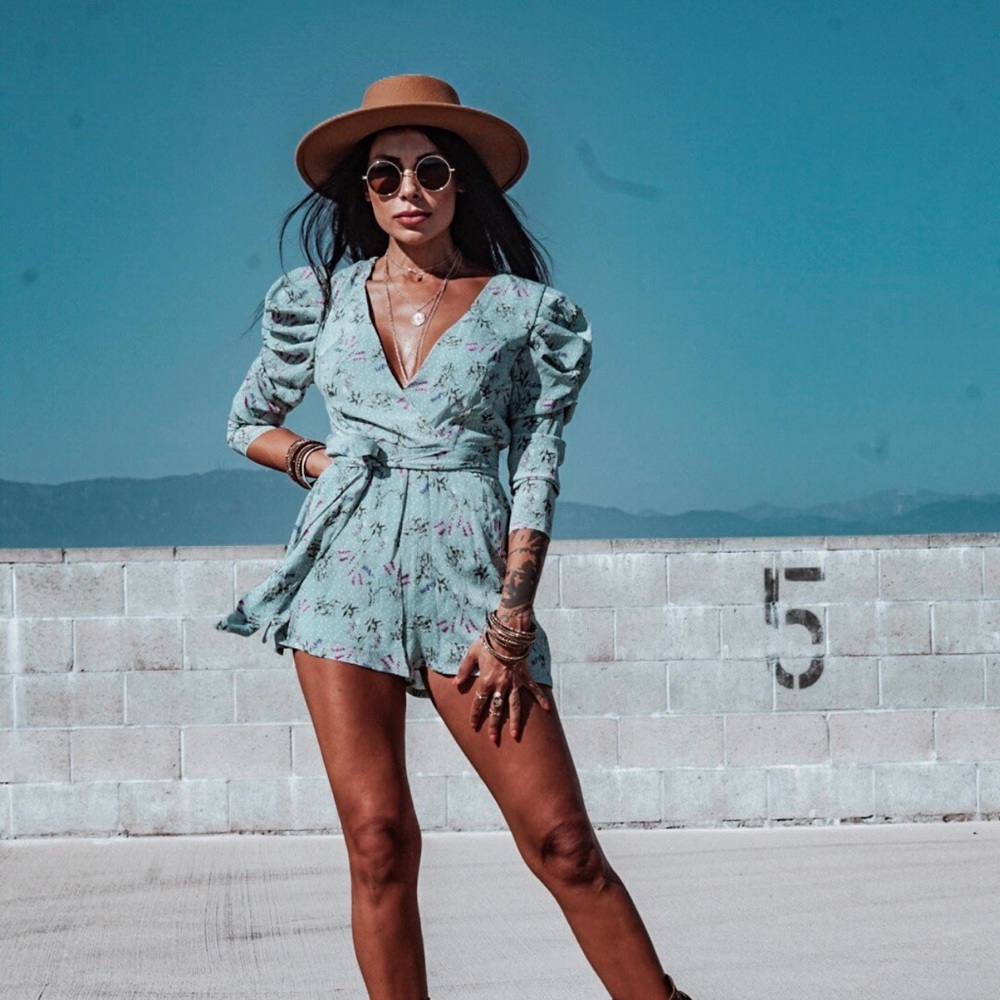Floral Ruffle Coachella Romper